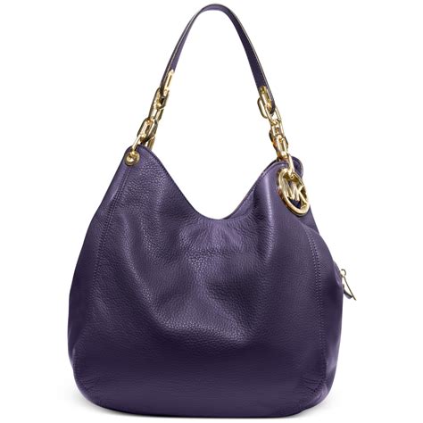 michael kors purple shoulder bags